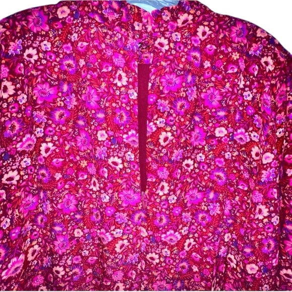 Anthropologie Cottagecore Boho Tierd Floral Dainty Long Sleeve Tunic Dress - Picture 4 of 8